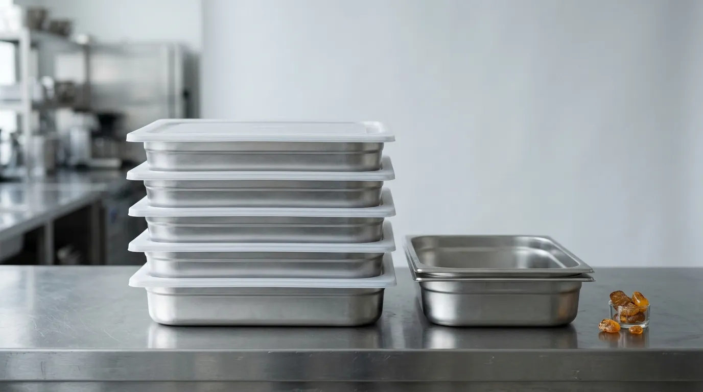 Canteen and Staff-Kitchen Fit-Out: 304 Stainless Steel Food Containers for Restaurants